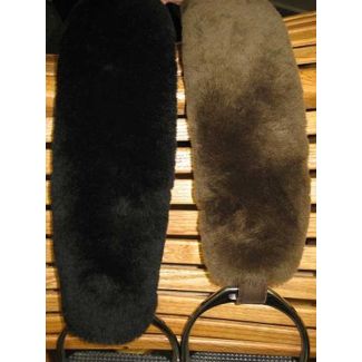Sheepskin Stirrup Strap Covers 14" L Velcro on fit 2-inch wide leather or Biothane straps