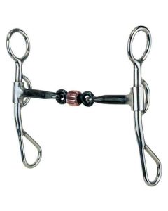 Argentine 3/8” Smooth Dogbone Snaffle with Roller