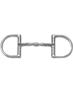 89-21015T  Dee without Hooks with Stainless Steel Twisted Comfort Snaffle MB 01T