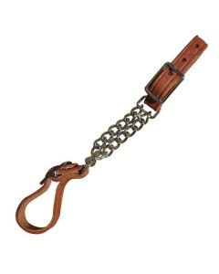 Double Chain Harness Leather Curb Strap