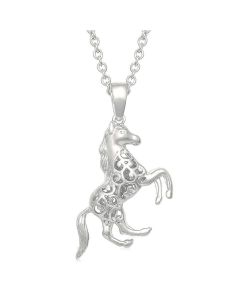 Rearing Horse Charm Necklace
